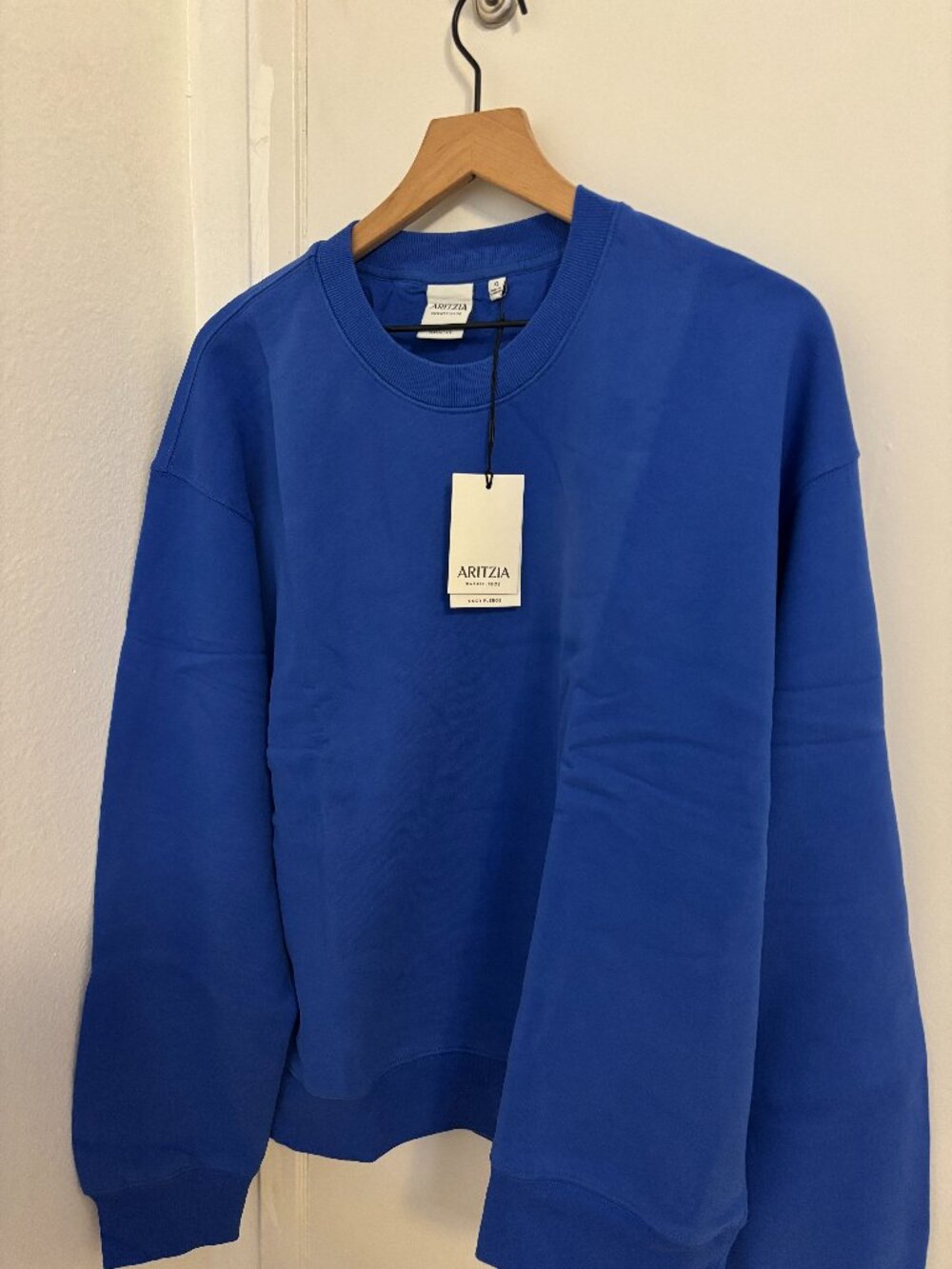 Aritzia Cozy Sweatfleece Perfect Crew Sweatshirt | Jazz Blue | Size XL, S